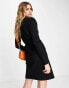 Фото #2 товара Y.A.S knitted mini wrap dress in black