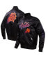 Фото #1 товара Men's Black Phoenix Suns 2023/24 City Edition Satin Full-Snap Jacket