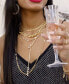 ფოტო #3 პროდუქტის Bold and Gold Plated Crystal Link Chain Necklace