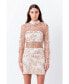 Фото #2 товара Women's Sequins Embroidered Mini Dress