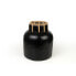 Vase Romimex Black Natural Ceramic Rattan 8 x 20 x 18 cm