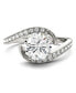 Moissanite Round Swirl Engagement Ring (1-3/4 ct. t.w. Diamond Equivalent) in 14k White Gold