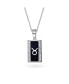 ფოტო #1 პროდუქტის Navy Blue Goldstone Taurus Zodiac Sign Astrology Horoscope Dog Tag Pendant For Women Necklace Sterling Silver