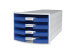 HAN 1013-14 - 4 drawer(s) - Polystyrene - Blue - 1 pc(s) - 280 mm - 367 mm