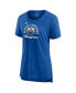 ფოტო #3 პროდუქტის Women's Blue Edmonton Oilers 2024 Western Conference Champions Drive Tri-Blend T-Shirt