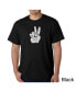 Фото #1 товара Men's Word Art T-Shirt - Peace Fingers