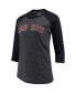 Women's David Ortiz Navy Boston Red Sox Three-Fourth-Sleeve Raglan Name and Number T-shirt