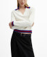 ფოტო #1 პროდუქტის Women's Knitted Polo Neck Sweater