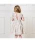 Toddler Girls Linen Pinafore Flutter Dress with Crochet Trim