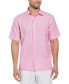 Фото #1 товара Рубашка Cubavera мужская классическая из льняного смесового материала с коротким рукавом и застежкой на пуговицы