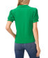 ფოტო #2 პროდუქტის Women's Collared Split Neck Short Sleeve Knit Top