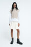Contrast chunky cable knit t-shirt