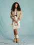 Miss Selfridge formal bomber in stone 44 - фото #3