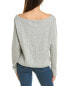 Sol Angeles Crinkle Off-Shoulder Sweatshirt Women's