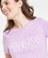 ფოტო #3 პროდუქტის Women's Crewneck Feminine Energy T-Shirt, Created for Macy's