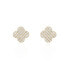 ფოტო #3 პროდუქტის Diamond Clover Stud Earrings