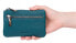 Leather mini wallet-key ring 7291 A blue