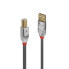 Фото #1 товара Lindy 2m USB 2.0 Type A to B Cable - Cromo Line - 2 m - USB A - USB B - USB 2.0 - 480 Mbit/s - Grey