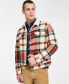 ფოტო #7 პროდუქტის Men's Fleece Lined Plaid Trucker Jacket