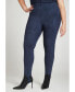 Фото #3 товара Plus Size Barkwood X Faux Suede Leggings With Stirrups - 32, Collegiate Blue