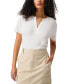 ფოტო #1 პროდუქტის Women's Easy Breezy Split-Neck T-Shirt