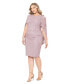 Фото #3 товара Plus Size Lace Capelet Sheath Dress