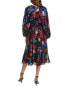 Фото #2 товара Платье Elie Tahari Burnout Silk-Blend Midi Для Женщин