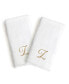 Фото #1 товара Bookman Gold Font Monogrammed Luxury 100% Turkish Cotton Novelty 2-Piece Hand Towels, 16" x 30"