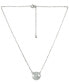 Фото #3 товара Giani Bernini cubic Zirconia Heart Cluster Disc Pendant Necklace, 16" + 2" extender, Created for Macy's