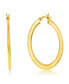ფოტო #1 პროდუქტის Sterling Silver or Gold Plated over Sterling Silver 40mm Polished Flat Hoop Earrings