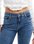 Bershka high waisted flared jeans in mid wash blue