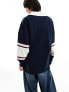 Фото #3 товара Tommy Jeans colorblock rugby shirt in navy