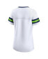 Фото #3 товара Women's White Seattle Seahawks Sunday Best Lace-Up T-shirt