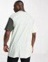 Threadbare Tall oversized colour block t-shirt in sage