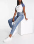 Фото #1 товара New Look ripped high waisted jeans in midwash