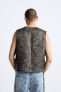 Vintage-effect leather waistcoat