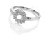 Фото #2 товара Beautiful Silver Blossom Diamond Ring DR278