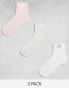 Фото #1 товара adidas Training 3 pack ankle socks in pastel colours