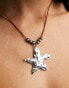 Фото #3 товара Petit Moments cord beaded necklace with starfish pendant in silver