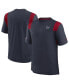 Фото #1 товара Men's Navy Houston Texans Sideline Tonal Logo Performance Player T-shirt