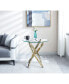 Modern Round Tempered Glass End Table With Stainless Steel Legs