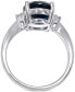 ფოტო #3 პროდუქტის London Blue Topaz (3-3/4 ct. t.w.) & Diamond (1/20 ct. t.w.) Ring in 14k White Gold