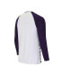 ფოტო #3 პროდუქტის Men's White, Purple Baltimore Ravens Tinsel Raglan Long Sleeve T-shirt and Pants Sleep Set