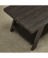 Wood Shelf End Table in Weathered Espresso