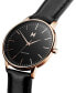 Women's Boulevard Santa Monica Black Leather Strap Watch 38mm