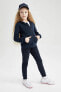 Фото #3 товара Брюки Defacto Kız Çocuk Lacivert School Sweatpants