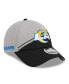 Фото #2 товара Men's Gray, Black Los Angeles Rams 2023 Sideline 9FORTY Adjustable Hat