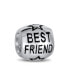 ფოტო #1 პროდუქტის Word Best Friend Star BFF Charm Barrel Bead For Women For Oxidized Sterling Silver Fits European Bracelet