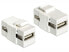 Delock USB2.0 A f/f - White - USB2.0 A - USB2.0 A - 16.8 mm - 34.4 mm - 22.3 mm