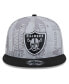 ფოტო #1 პროდუქტის Men's Gray, Black Las Vegas Raiders 2023 Inspire Change 9FIFTY Snapback Hat